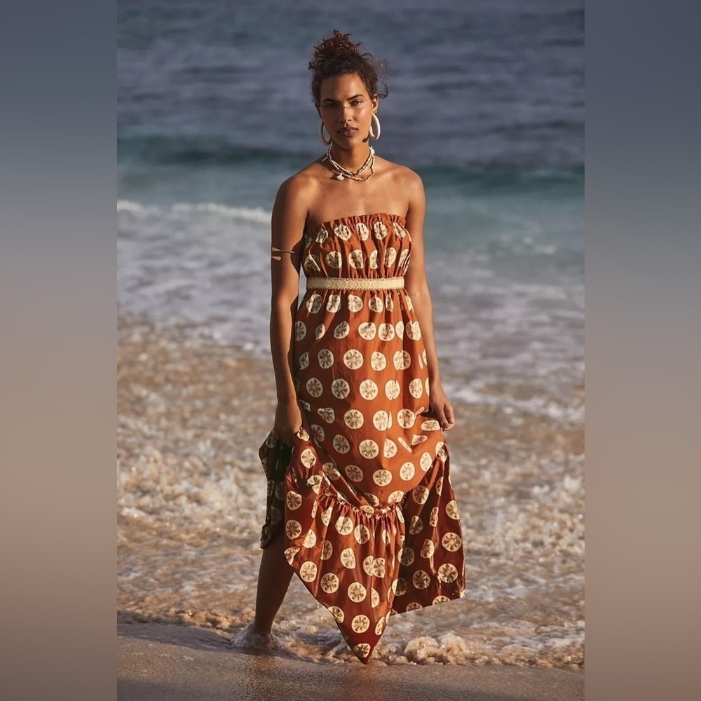 New! Free People Leanna Sun Detail Maxi Dress ✨☀️ Large NWT!